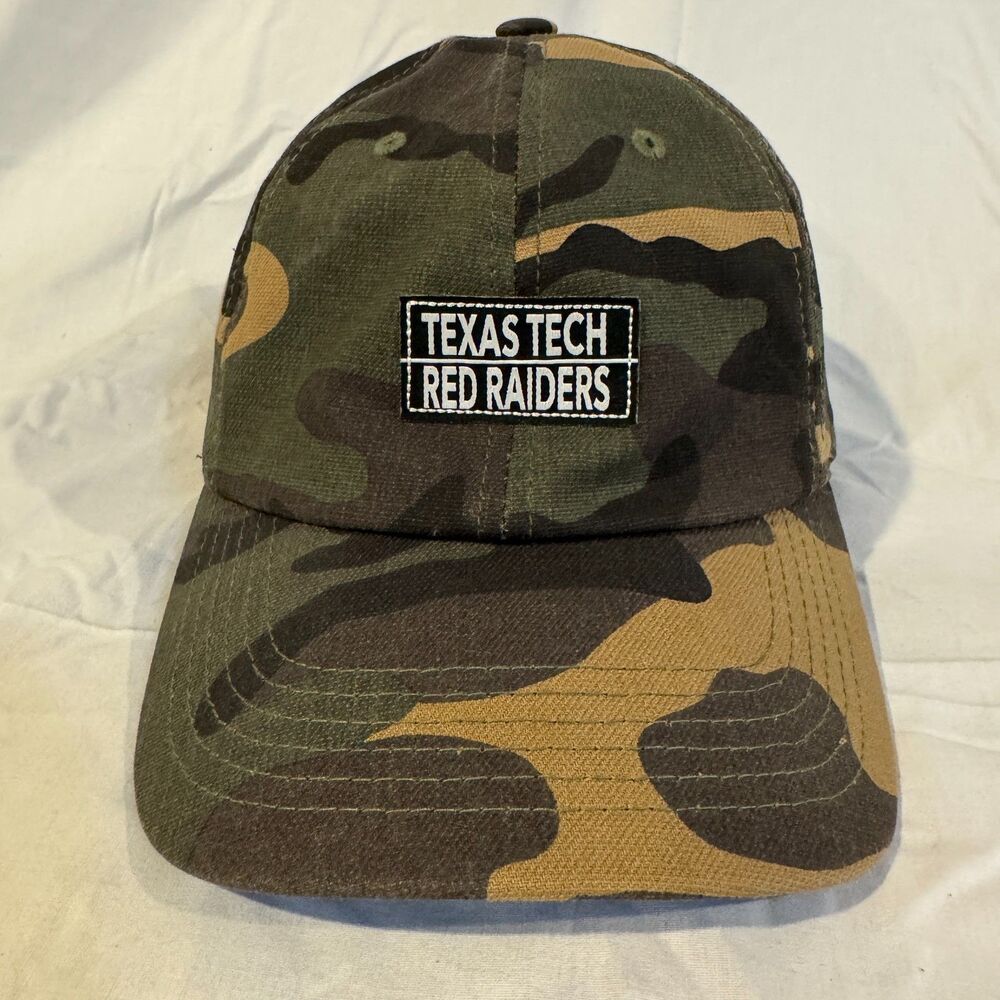 Texas Tech Red Raiders Camo Hat Captivating Adjustable Strapback Baseball Cap